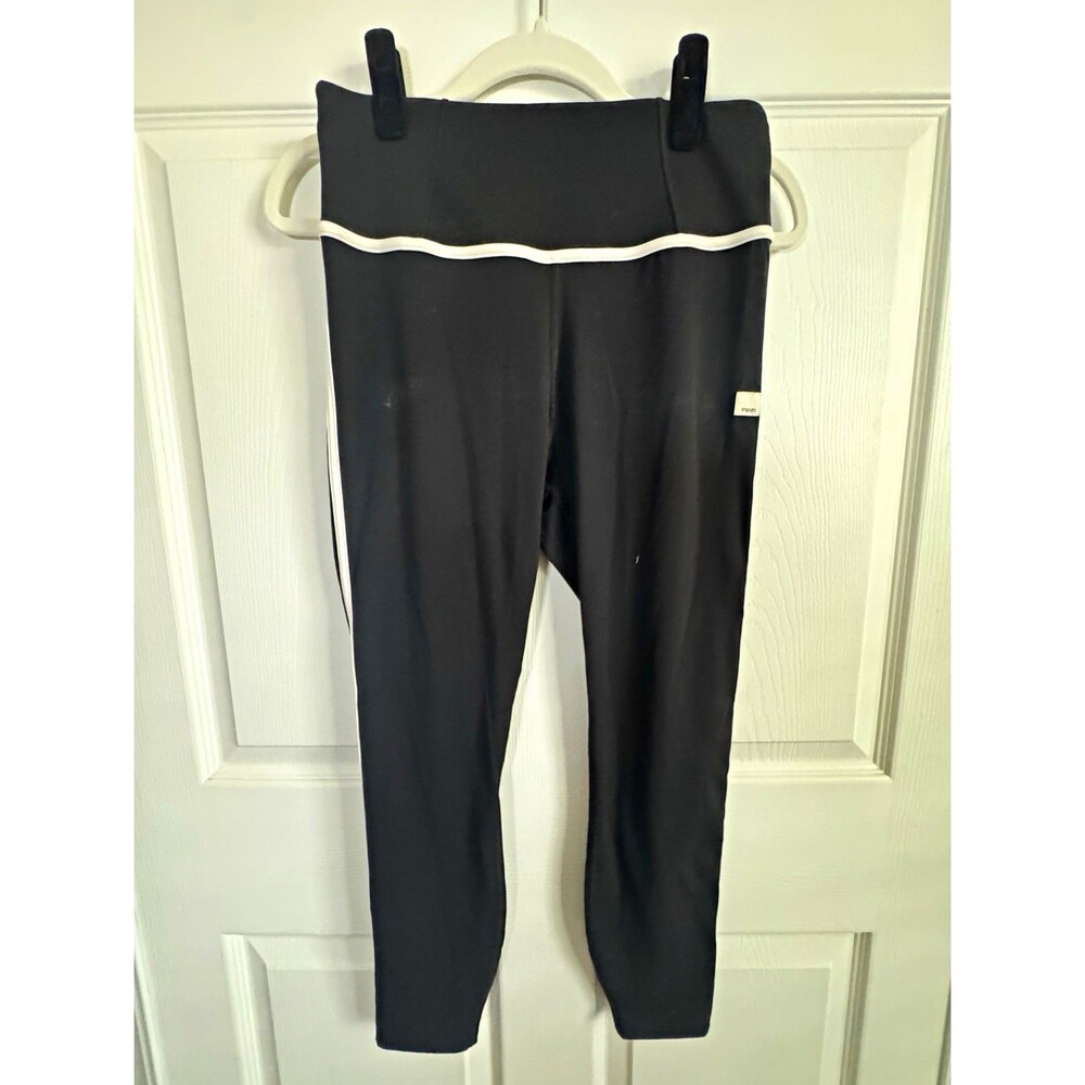 Vuori Women’s Leggings Black with White Trim Solid Size L